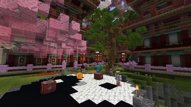 Screenshot of the Minecraft Bedrock Marketplace product Elytra Expansion created by Blockworks.