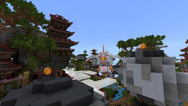 Screenshot of the Minecraft Bedrock Marketplace product Elytra Expansion created by Blockworks.