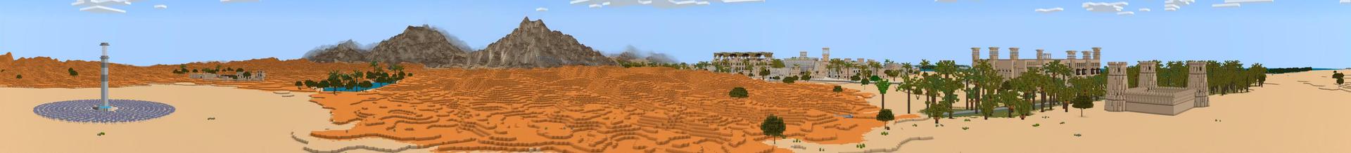 Panorama of the Minecraft Bedrock Marketplace product Estidama Craft created by Blockworks.