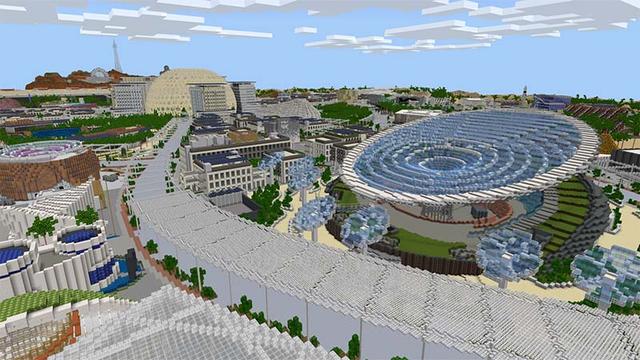 Screenshot of the Minecraft Bedrock Marketplace product Expo 2020 Dubai created by Blockworks.