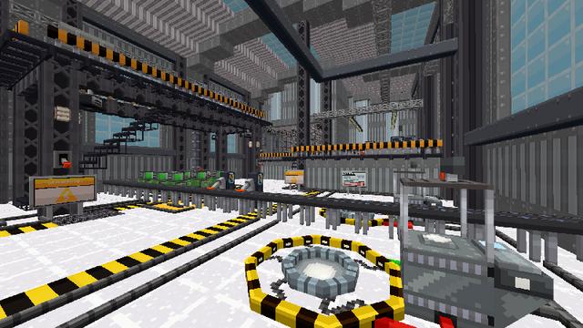 Screenshot of the Minecraft Bedrock Marketplace product FactoryCraft created by Blockworks.