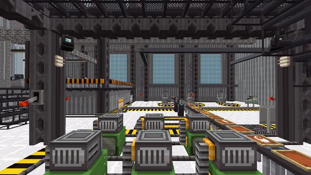 Screenshot of the Minecraft Bedrock Marketplace product FactoryCraft created by Blockworks.