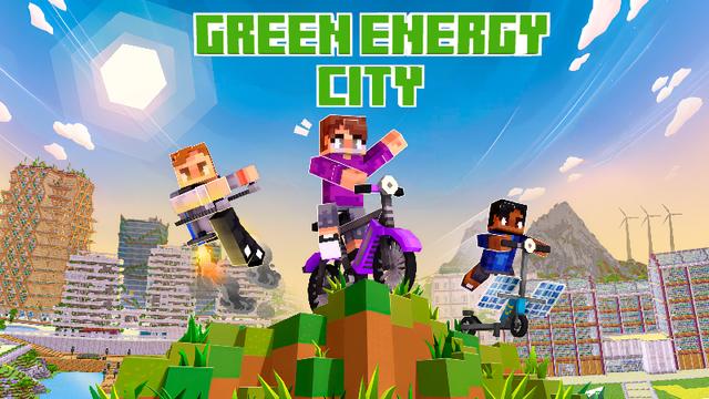 Thumbnail of the Minecraft Bedrock Marketplace product Green Energy City created by Blockworks.