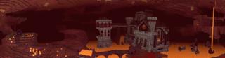 Panorama of the Minecraft Bedrock Marketplace product Hellstone Keep created by Blockworks.