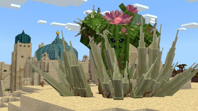 Screenshot of the Minecraft Bedrock Marketplace product Hidden Bosses created by Blockworks.