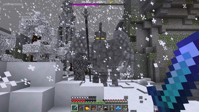 Screenshot of the Minecraft Bedrock Marketplace product Hidden Bosses created by Blockworks.