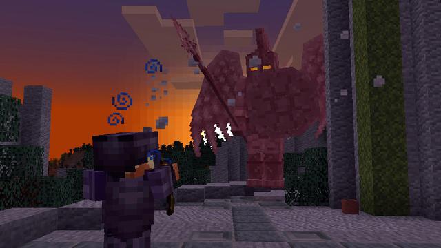 Screenshot of the Minecraft Bedrock Marketplace product Hidden Bosses created by Blockworks.