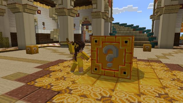 Screenshot of the Minecraft Bedrock Marketplace product LUCKY PACK [?] created by Blockworks.