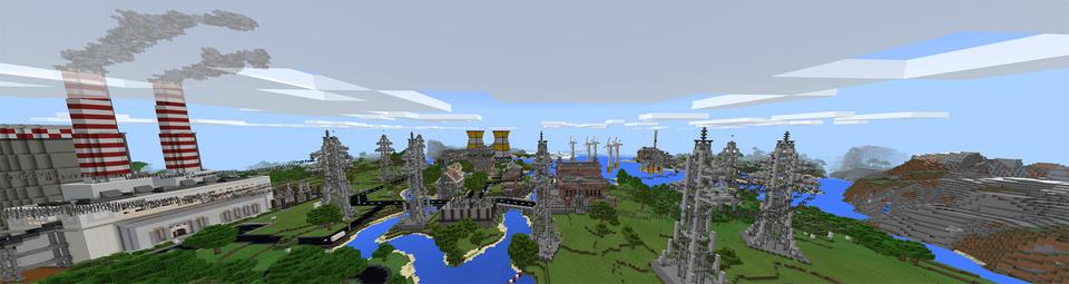 Panorama of the Minecraft Bedrock Marketplace product Lumen: Power Challenge created by Blockworks.