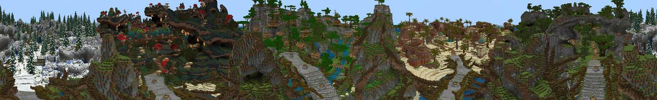 Panorama of the Minecraft Bedrock Marketplace product Mob Furniture created by Blockworks.