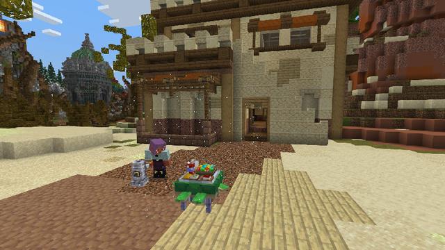 Screenshot of the Minecraft Bedrock Marketplace product Mob Furniture created by Blockworks.