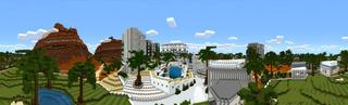 Panorama of the Minecraft Bedrock Marketplace product Red Rock Resort created by Blockworks.