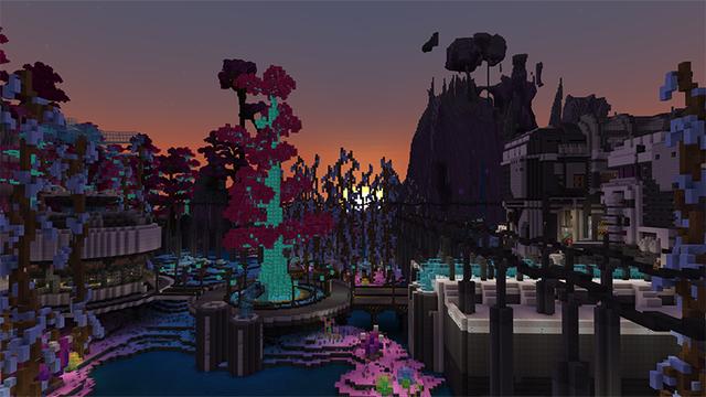Screenshot of the Minecraft Bedrock Marketplace product Spaceships created by Blockworks.
