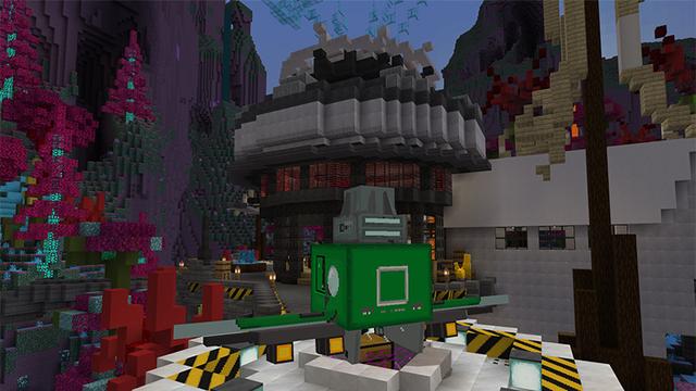 Screenshot of the Minecraft Bedrock Marketplace product Spaceships created by Blockworks.