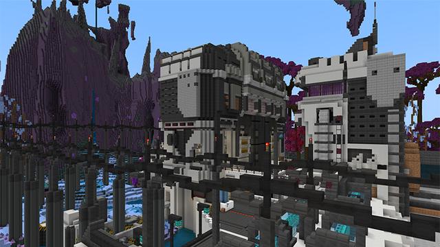 Screenshot of the Minecraft Bedrock Marketplace product Spaceships created by Blockworks.