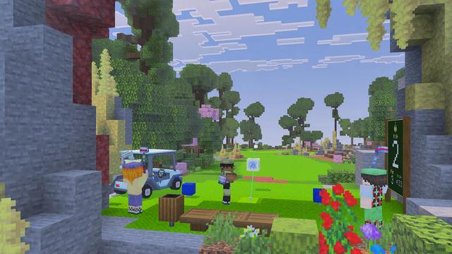 Screenshot of the Minecraft Bedrock Marketplace product Sulfur Golf created by Blockworks.