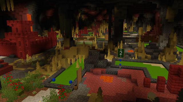 Screenshot of the Minecraft Bedrock Marketplace product Sulfur Golf created by Blockworks.