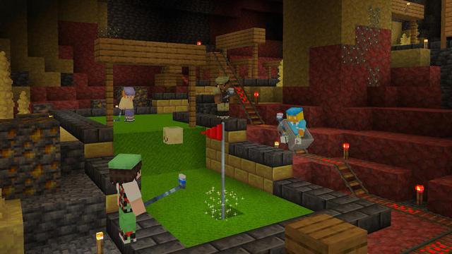 Screenshot of the Minecraft Bedrock Marketplace product Sulfur Golf created by Blockworks.