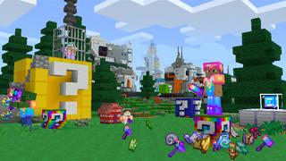 Screenshot of the Minecraft Bedrock Marketplace product Lucky Block: Rainbow created by Blocky.