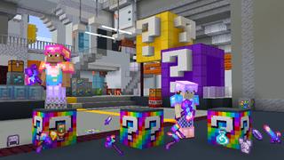 Screenshot of the Minecraft Bedrock Marketplace product Lucky Block: Rainbow created by Blocky.