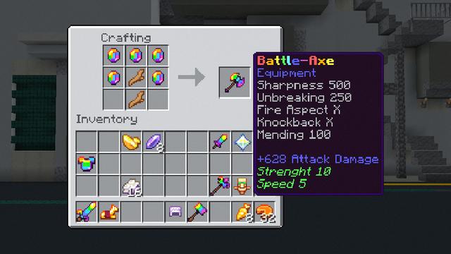 Screenshot of the Minecraft Bedrock Marketplace product Lucky Block: Rainbow created by Blocky.