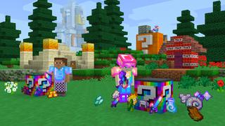 Screenshot of the Minecraft Bedrock Marketplace product Lucky Block: Rainbow created by Blocky.