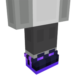 Thumbnail of the Minecraft Bedrock Marketplace product Purple and Black Shoes created by Blocky.