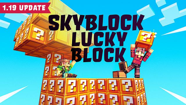 Thumbnail of the Minecraft Bedrock Marketplace product Skyblock Lucky Block created by Blocky.