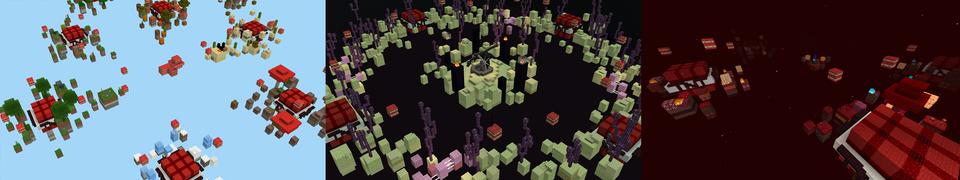 Panorama of the Minecraft Bedrock Marketplace product Skyblock TNT created by Blocky.