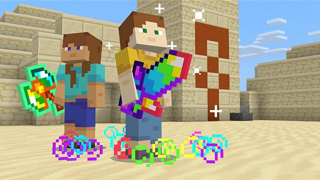 Screenshot of the Minecraft Bedrock Marketplace product Weapons+ created by Blocky.