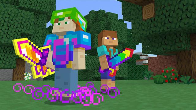 Screenshot of the Minecraft Bedrock Marketplace product Weapons+ created by Blocky.