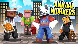 Thumbnail of the Minecraft Bedrock Marketplace product Animal Workers created by Blu Shutter Bug.