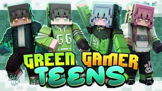 Thumbnail of the Minecraft Bedrock Marketplace product Green Gamer Teens created by Blu Shutter Bug.
