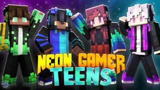 Thumbnail of the Minecraft Bedrock Marketplace product Neon Gamer Teens created by Blu Shutter Bug.