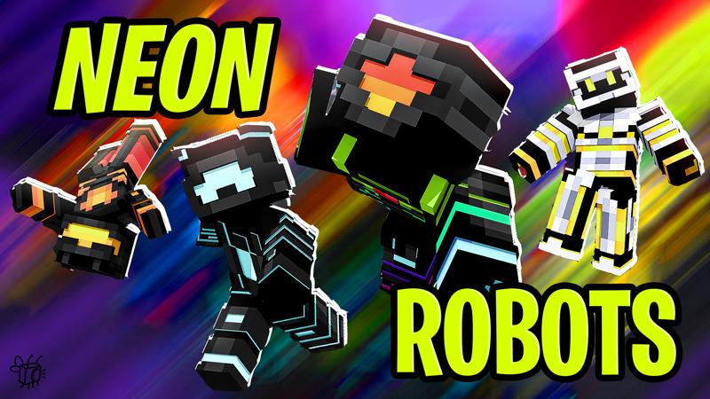 Neon Robots by Blu Shutter Bug | CHUNK - Minecraft Bedrock Marketplace ...