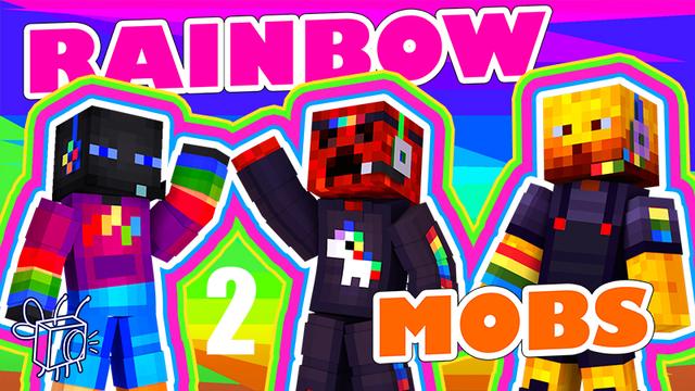 Thumbnail of the Minecraft Bedrock Marketplace product Rainbow Mobs 2 created by Blu Shutter Bug.