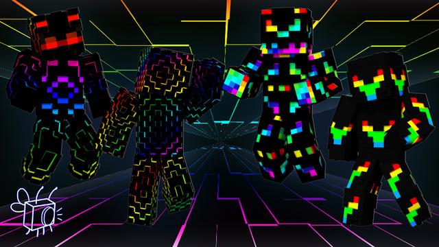 Thumbnail of the Minecraft Bedrock Marketplace product Techno Colors created by Blu Shutter Bug.