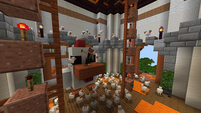 Screenshot of the Minecraft Bedrock Marketplace product Chicken Friend created by Blue Depth Games.