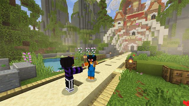 Screenshot of the Minecraft Bedrock Marketplace product Parkour Mega 2 created by Blue Depth Games.