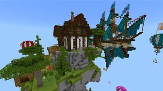 Screenshot of the Minecraft Bedrock Marketplace product Skyblock Base created by Blue Depth Games.