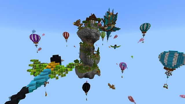 Screenshot of the Minecraft Bedrock Marketplace product Skyblock Base created by Blue Depth Games.