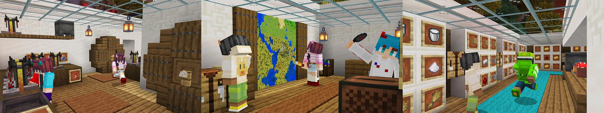 Panorama of the Minecraft Bedrock Marketplace product Ultimate Underground Base created by Blue Depth Games.