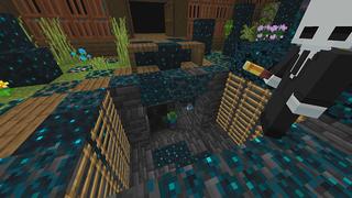 Screenshot of the Minecraft Bedrock Marketplace product Whispering Warden Shrine created by Blue Depth Games.