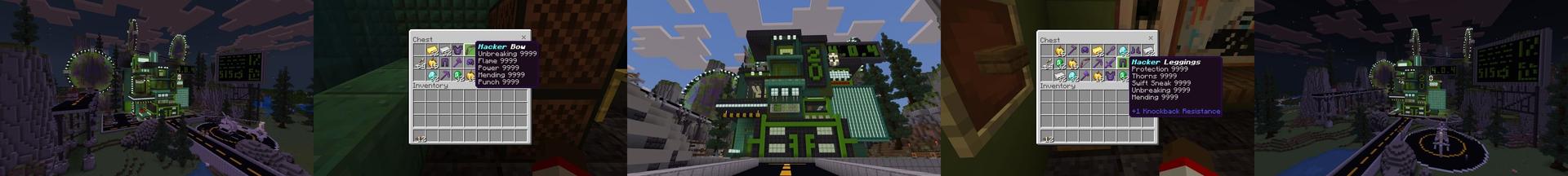 Panorama of the Minecraft Bedrock Marketplace product Hacker Base created by Box Build.