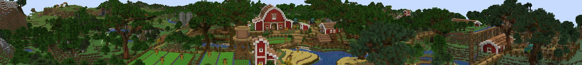 Panorama of the Minecraft Bedrock Marketplace product Life in the CountrySide created by Box Build.