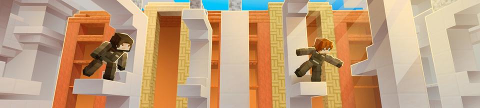 Panorama of the Minecraft Bedrock Marketplace product Parkour Rivals created by Box Build.