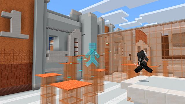 Screenshot of the Minecraft Bedrock Marketplace product Parkour Rivals created by Box Build.
