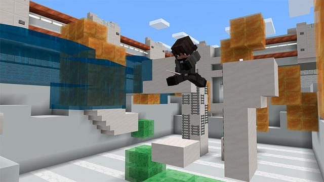 Screenshot of the Minecraft Bedrock Marketplace product Parkour Rivals created by Box Build.