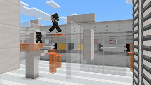 Screenshot of the Minecraft Bedrock Marketplace product Parkour Rivals created by Box Build.