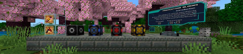 Panorama of the Minecraft Bedrock Marketplace product Protection Blocks created by Box Build.